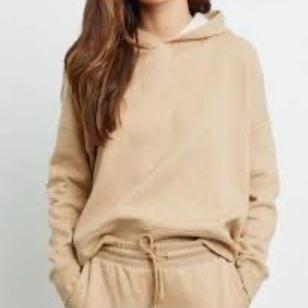 Rails Super Soft “Nico” Boxy Heathered Camel Hood… - image 2